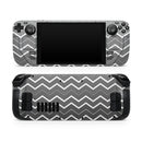 Black Gradient Layered Chevron // Full Body Skin Decal Wrap Kit for the Steam Deck handheld gaming computer