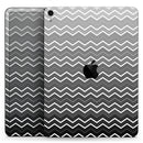 Black Gradient Layered Chevron - Full Body Skin Decal for the Apple iPad Pro 12.9", 11", 10.5", 9.7", Air or Mini (All Models Available)