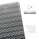 Black Gradient Layered Chevron - Full Body Skin Decal for the Apple iPad Pro 12.9", 11", 10.5", 9.7", Air or Mini (All Models Available)