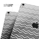 Black Gradient Layered Chevron - Full Body Skin Decal for the Apple iPad Pro 12.9", 11", 10.5", 9.7", Air or Mini (All Models Available)