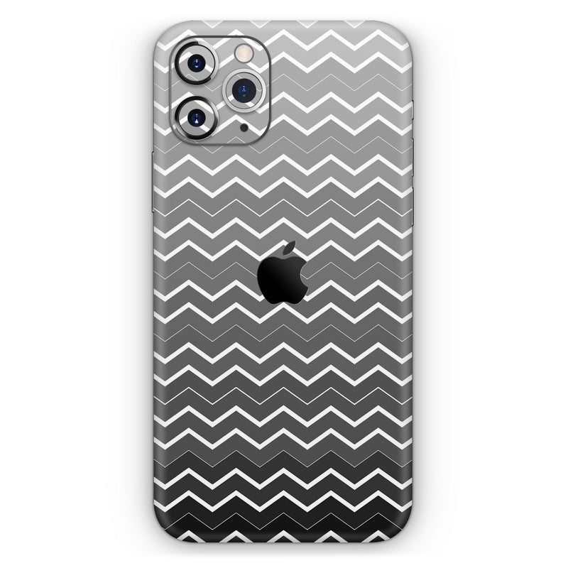 Black Gradient Layered Chevron  - Protective Skin Wrap & Decal – Compatible with iPhone SE to iPhone 17 Pro Max (All Models)