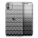 Black Gradient Layered Chevron  - Protective Skin Wrap & Decal – Compatible with iPhone SE to iPhone 17 Pro Max (All Models)