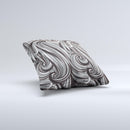 Black & Gray Monochrome Pattern Ink-Fuzed Decorative Throw Pillow