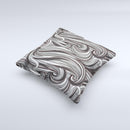 Black & Gray Monochrome Pattern Ink-Fuzed Decorative Throw Pillow