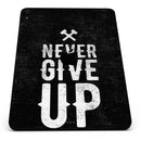 Black Hammered Never Give Up - Full Body Skin Decal for the Apple iPad Pro 12.9", 11", 10.5", 9.7", Air or Mini (All Models Available)