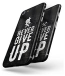 Black Hammered Never Give Up - Skin-kit for the iPhone 8 or 8 Plus