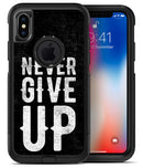 Black Hammered Never Give Up - iPhone X OtterBox Case & Skin Kits