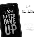 Black Hammered Never Give Up  - Protective Skin Wrap & Decal – Compatible with iPhone SE to iPhone 17 Pro Max (All Models)