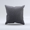 Black Leather ink-Fuzed Decorative Throw Pillow