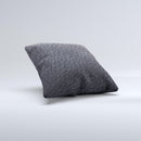 Black Leather ink-Fuzed Decorative Throw Pillow