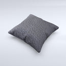 Black Leather ink-Fuzed Decorative Throw Pillow