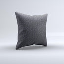 Black Leather ink-Fuzed Decorative Throw Pillow