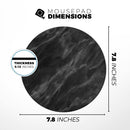Black Marble Surface// WaterProof Rubber Foam Backed Anti-Slip Mouse Pad for Home Work Office or Gaming Computer Desk