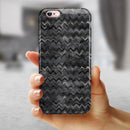 Black Multi Watercolor Chevron iPhone 6/6s or 6/6s Plus 2-Piece Hybrid INK-Fuzed Case