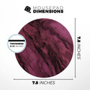 Black & Pink Marble Swirl V1// WaterProof Rubber Foam Backed Anti-Slip Mouse Pad for Home Work Office or Gaming Computer Desk