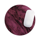 Black & Pink Marble Swirl V1// WaterProof Rubber Foam Backed Anti-Slip Mouse Pad for Home Work Office or Gaming Computer Desk