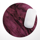 Black & Pink Marble Swirl V1// WaterProof Rubber Foam Backed Anti-Slip Mouse Pad for Home Work Office or Gaming Computer Desk