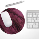 Black & Pink Marble Swirl V1// WaterProof Rubber Foam Backed Anti-Slip Mouse Pad for Home Work Office or Gaming Computer Desk