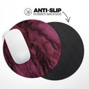 Black & Pink Marble Swirl V1// WaterProof Rubber Foam Backed Anti-Slip Mouse Pad for Home Work Office or Gaming Computer Desk