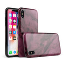 Black & Pink Marble Swirl V1 - iPhone X Swappable Hybrid Case