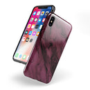 Black & Pink Marble Swirl V1 - iPhone X Swappable Hybrid Case