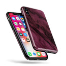 Black & Pink Marble Swirl V1 - iPhone X Swappable Hybrid Case