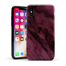 Black & Pink Marble Swirl V1 - iPhone X Swappable Hybrid Case