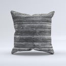 Black Planks of Wood Ink-Fuzed Decorative Throw Pillow