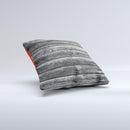 Black Planks of Wood Ink-Fuzed Decorative Throw Pillow