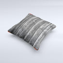 Black Planks of Wood Ink-Fuzed Decorative Throw Pillow