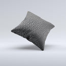 Black Rain Drops Ink-Fuzed Decorative Throw Pillow
