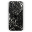 Black Scratched Marble 2  - Protective Skin Wrap & Decal – Compatible with iPhone SE to iPhone 17 Pro Max (All Models)