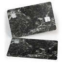 Black Scratched Marble - Premium Protective Decal Skin-Kit for the Apple Credit Card