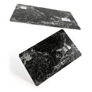 Black Scratched Marble - Premium Protective Decal Skin-Kit for the Apple Credit Card