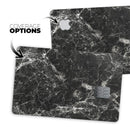 Black Scratched Marble - Premium Protective Decal Skin-Kit for the Apple Credit Card