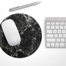 Black Scratched Marble// WaterProof Rubber Foam Backed Anti-Slip Mouse Pad for Home Work Office or Gaming Computer Desk