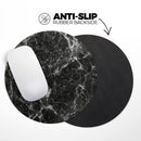 Black Scratched Marble// WaterProof Rubber Foam Backed Anti-Slip Mouse Pad for Home Work Office or Gaming Computer Desk