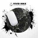 Black Scratched Marble// WaterProof Rubber Foam Backed Anti-Slip Mouse Pad for Home Work Office or Gaming Computer Desk