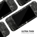 Black Scratched Marble // Skin Decal Wrap Kit for Nintendo Switch Console & Dock, Joy-Cons, Pro Controller, Lite, 3DS XL, 2DS XL, DSi, or Wii - Vinyl Skin Wrap for Nintendo Switch 2, OLED, Lite, Pro Controller, Wii & Classic Handhelds