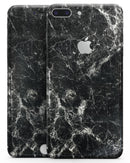 Black Scratched Marble - Skin-kit for the iPhone 8 or 8 Plus