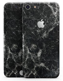 Black Scratched Marble - Skin-kit for the iPhone 8 or 8 Plus