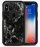 Black Scratched Marble - iPhone X OtterBox Case & Skin Kits