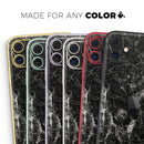 Black Scratched Marble  - Protective Skin Wrap & Decal – Compatible with iPhone SE to iPhone 17 Pro Max (All Models)
