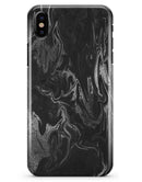 Black & Silver Marble Swirl V1 - iPhone X Clipit Case