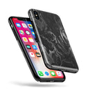 Black & Silver Marble Swirl V1 - iPhone X Swappable Hybrid Case