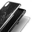 Black & Silver Marble Swirl V1 - iPhone X Swappable Hybrid Case