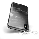 Black & Silver Marble Swirl V2 - iPhone X Swappable Hybrid Case