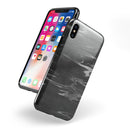 Black & Silver Marble Swirl V2 - iPhone X Swappable Hybrid Case