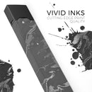 Black & Silver Marble Swirl V3 - Premium Decal Protective Skin-Wrap Sticker compatible with the Juul Labs vaping device