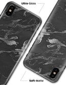 Black & Silver Marble Swirl V3 - iPhone X Clipit Case